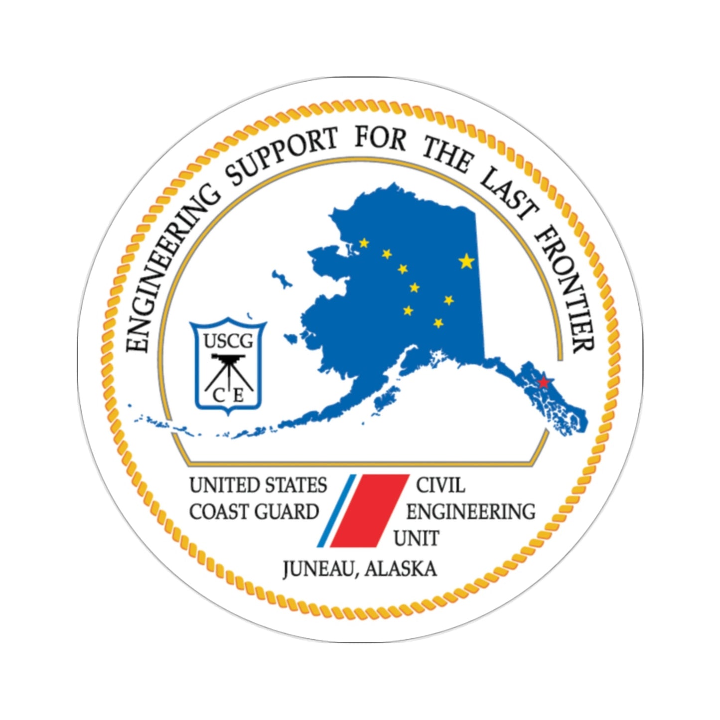 USCG CEU Juneau (U.S. Coast Guard) STICKER Vinyl Die-Cut Decal-2 Inch-The Sticker Space