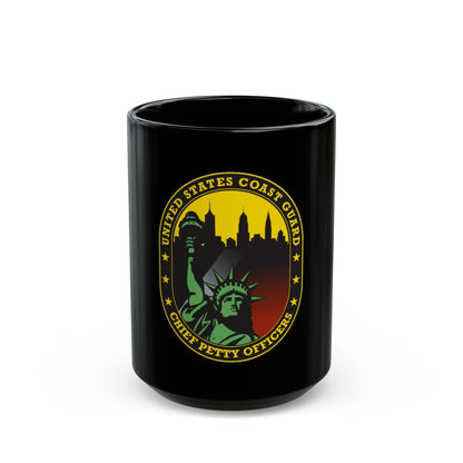 USCG Chief Petty Officer CPO (U.S. Coast Guard) Black Coffee Mug-15oz-The Sticker Space