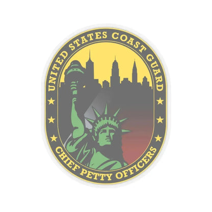 USCG Chief Petty Officer CPO (U.S. Coast Guard) STICKER Vinyl Kiss-Cut Decal 4 Inch Transparent - The Sticker Space