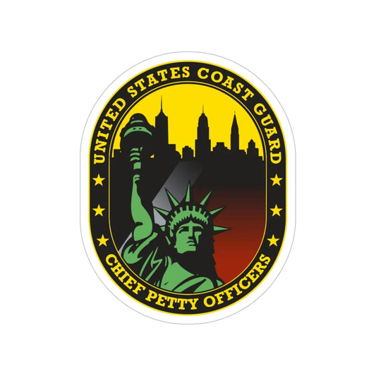 USCG Chief Petty Officer CPO (U.S. Coast Guard) Transparent STICKER Die-Cut Vinyl Decal 6 Inch - The Sticker Space