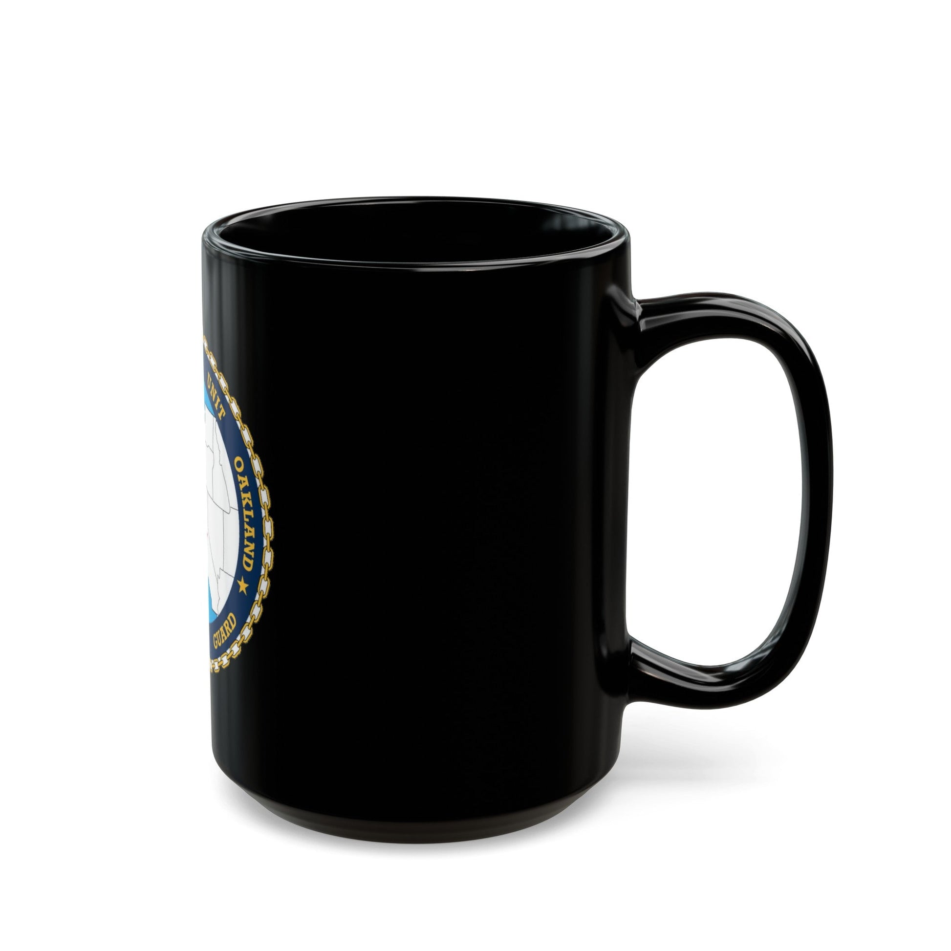 USCG Civil Eng Unit Oakland (U.S. Coast Guard) Black Coffee Mug-The Sticker Space