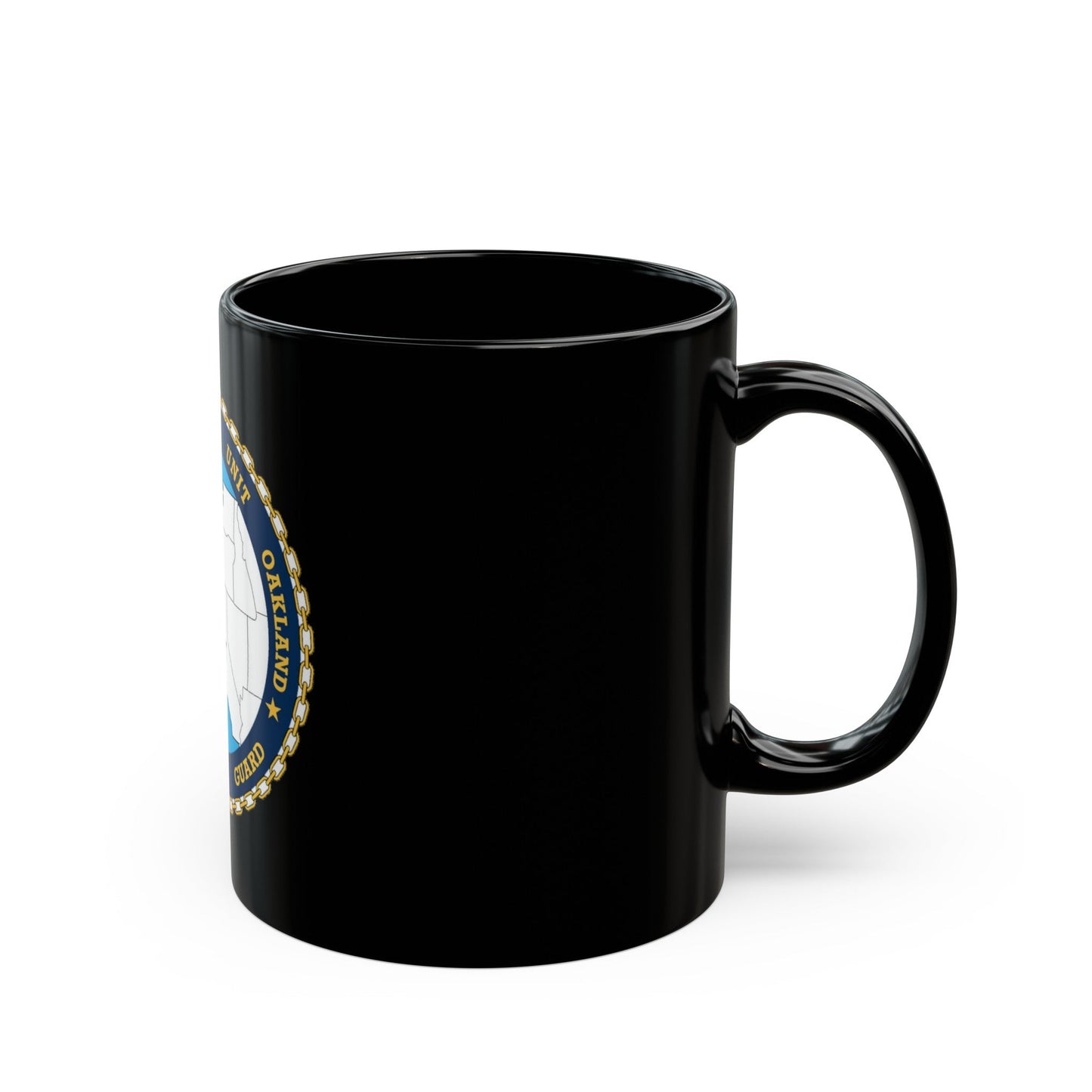 USCG Civil Eng Unit Oakland (U.S. Coast Guard) Black Coffee Mug-The Sticker Space