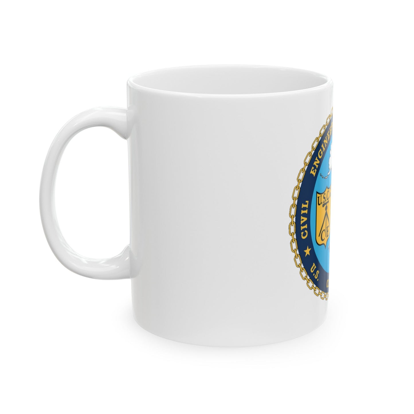 USCG Civil Eng Unit Oakland (U.S. Coast Guard) White Coffee Mug-The Sticker Space