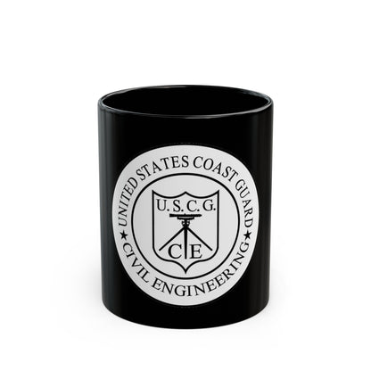 USCG Civil Engineering (U.S. Coast Guard) Black Coffee Mug-11oz-The Sticker Space