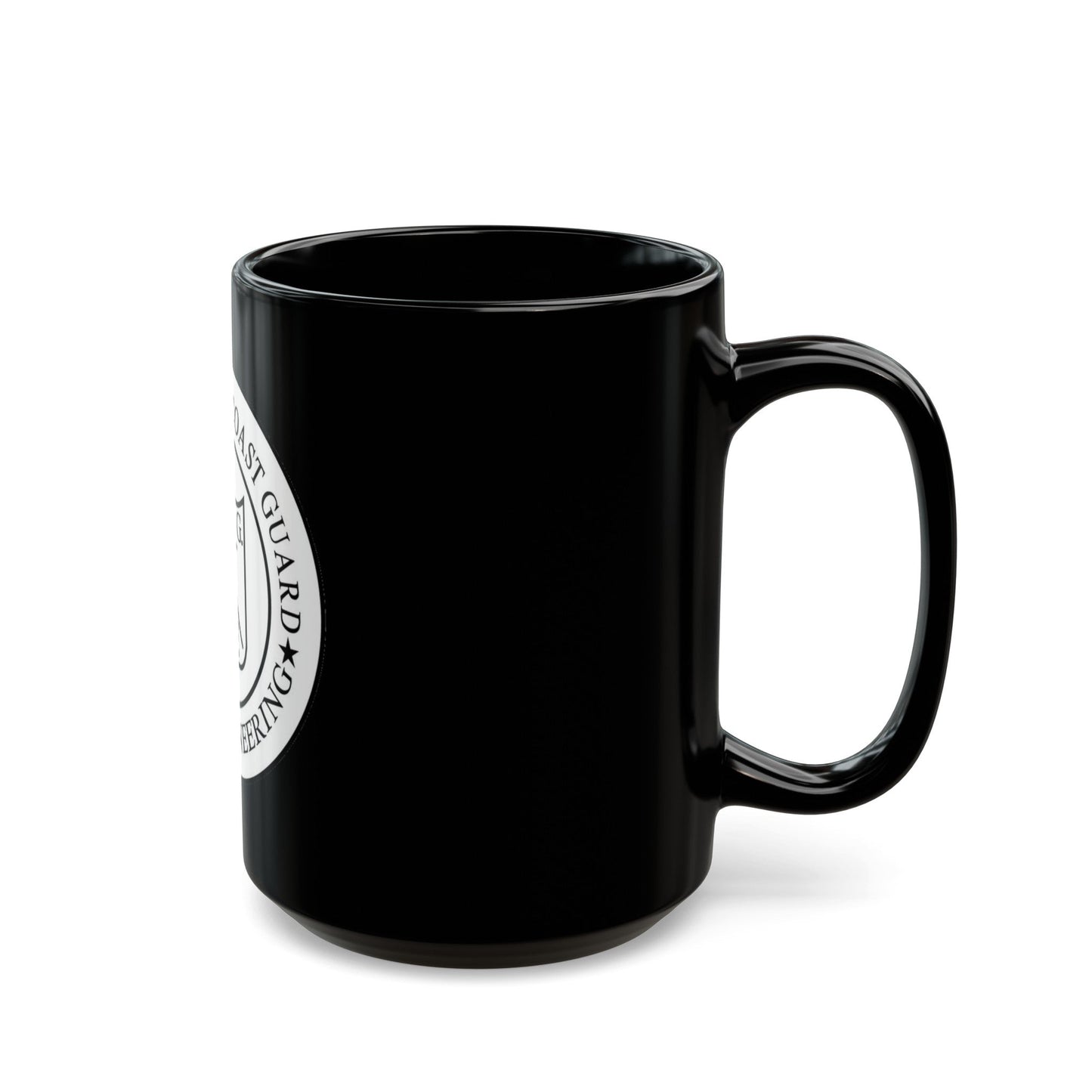 USCG Civil Engineering (U.S. Coast Guard) Black Coffee Mug-The Sticker Space