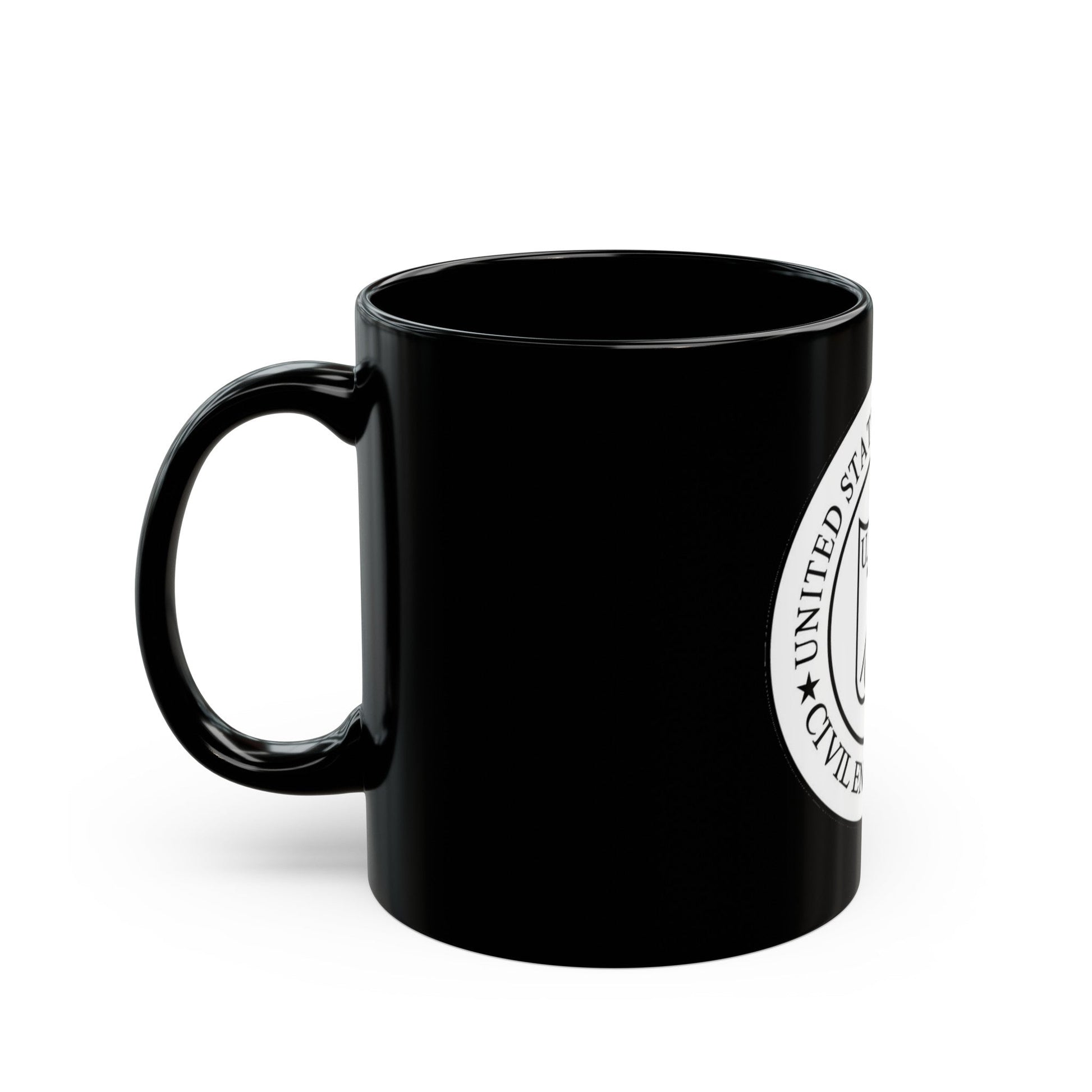 USCG Civil Engineering (U.S. Coast Guard) Black Coffee Mug-The Sticker Space