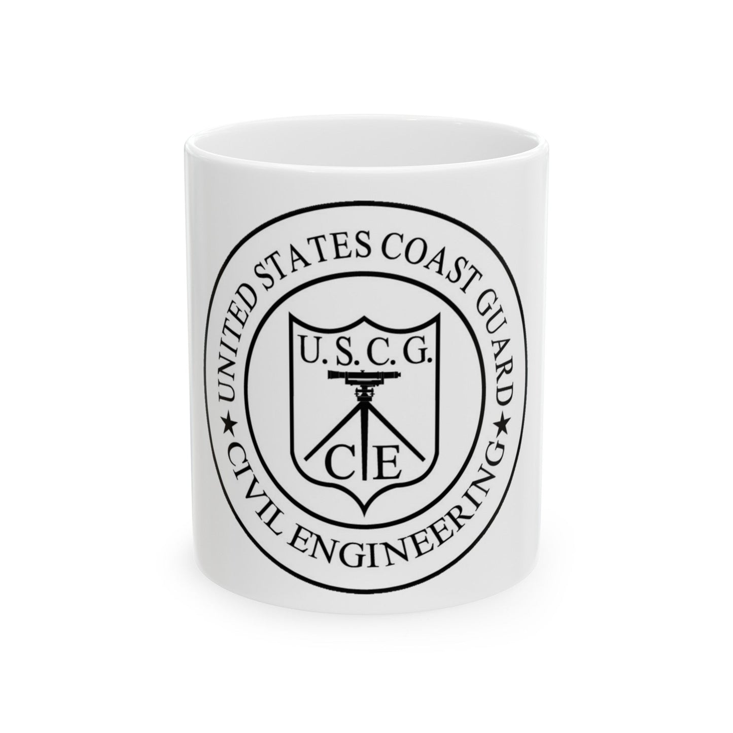 USCG Civil Engineering (U.S. Coast Guard) White Coffee Mug-11oz-The Sticker Space