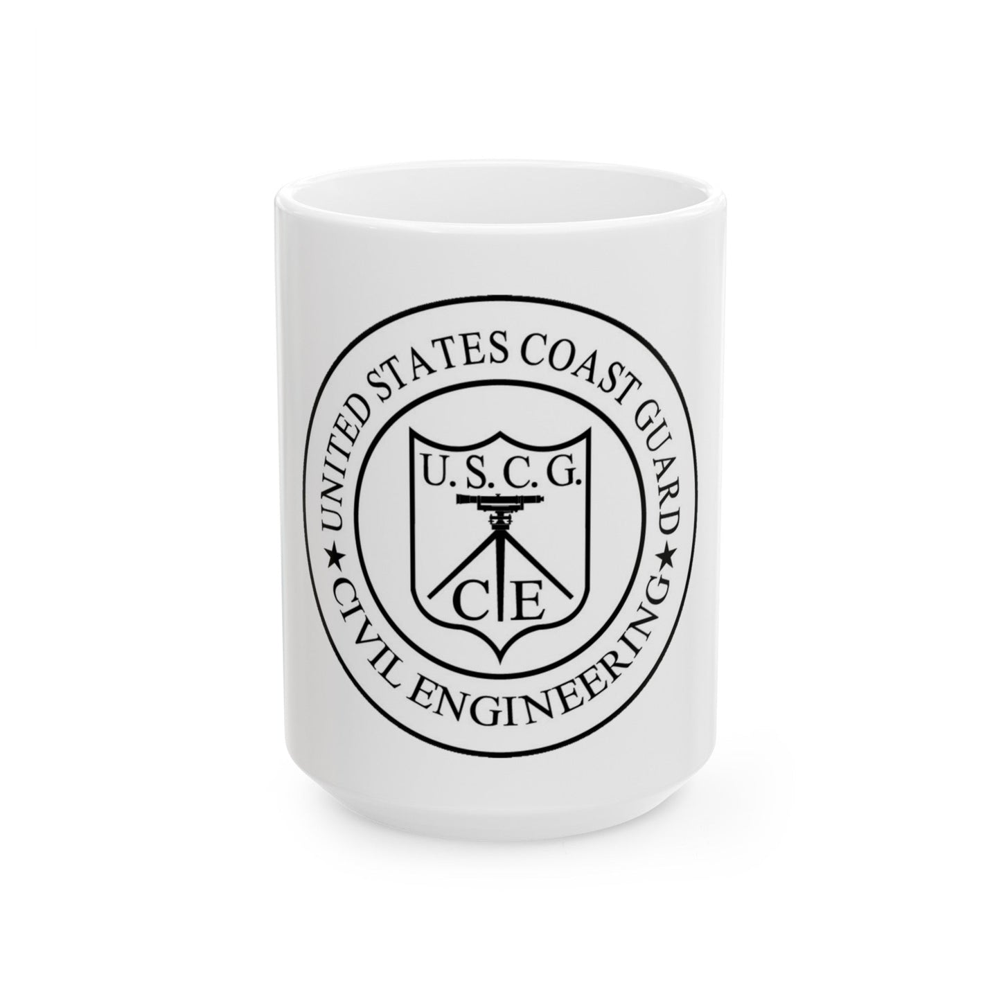 USCG Civil Engineering (U.S. Coast Guard) White Coffee Mug-15oz-The Sticker Space