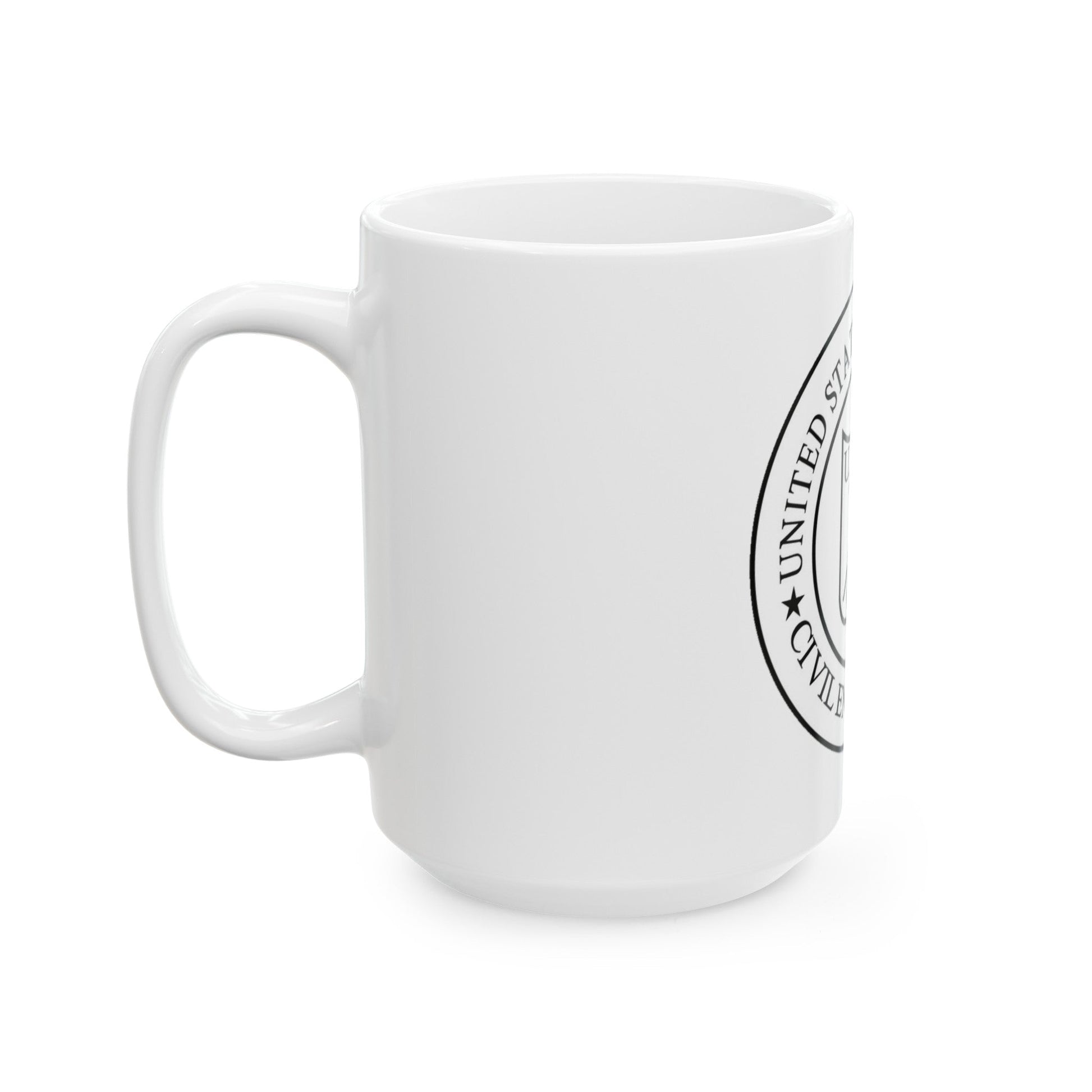 USCG Civil Engineering (U.S. Coast Guard) White Coffee Mug-The Sticker Space