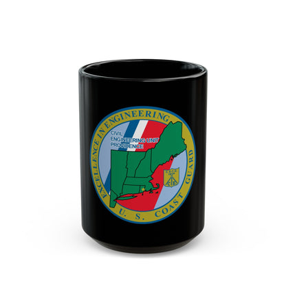 USCG Civil Engineering Unit Providence (U.S. Coast Guard) Black Coffee Mug-15oz-The Sticker Space