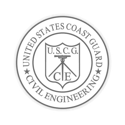 USCG Civil Engineering (U.S. Coast Guard) STICKER Vinyl Kiss-Cut Decal 6 Inch Transparent - The Sticker Space