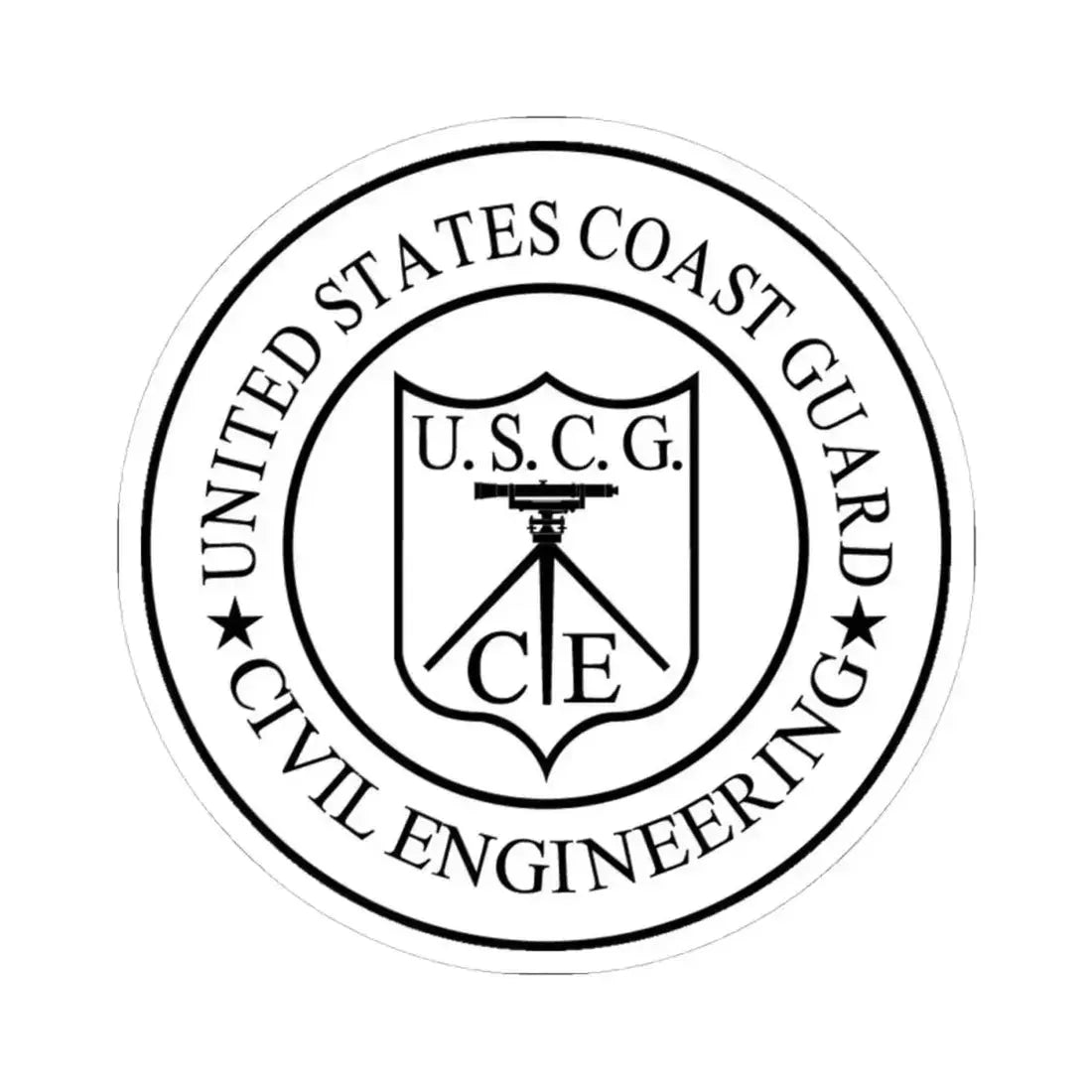 USCG Civil Engineering (U.S. Coast Guard) STICKER Vinyl Kiss-Cut Decal - The Sticker Space