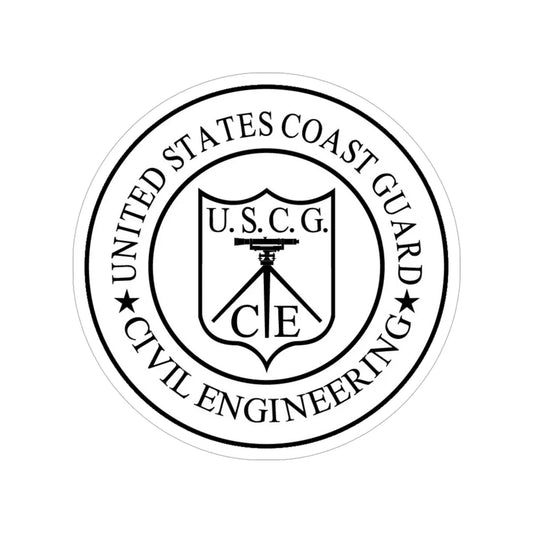 USCG Civil Engineering (U.S. Coast Guard) Transparent STICKER Die-Cut Vinyl Decal 6 Inch - The Sticker Space