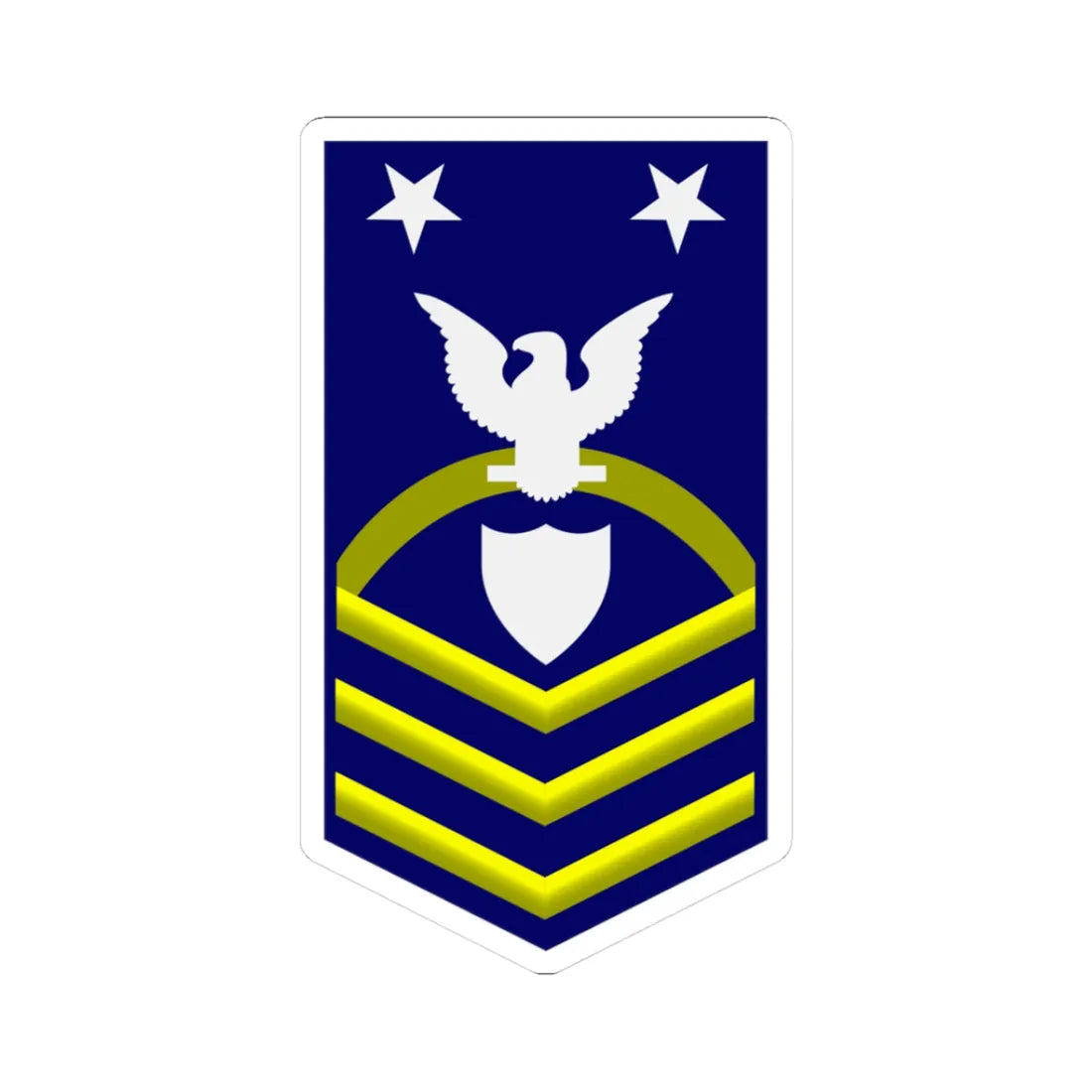 USCG CMC (United States) (Military Rank) STICKER Vinyl Kiss-Cut Decal 3 Inch White - The Sticker Space