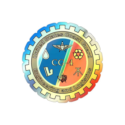 USCG COMDT CG 4 (U.S. Coast Guard) Holographic STICKER Die-Cut Vinyl Decal 3 Inch Holographic - The Sticker Space