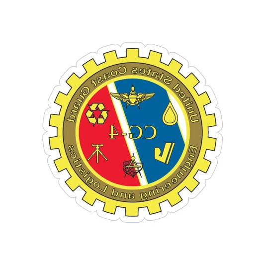USCG COMDT CG 4 (U.S. Coast Guard) REVERSE PRINT Transparent Die-Cut STICKER 6 Inch Die-Cut Transparent - The Sticker Space
