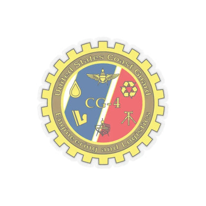 USCG COMDT CG 4 (U.S. Coast Guard) STICKER Vinyl Kiss-Cut Decal 2 Inch Transparent - The Sticker Space