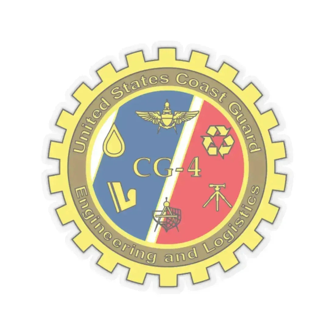 USCG COMDT CG 4 (U.S. Coast Guard) STICKER Vinyl Kiss-Cut Decal 2 Inch Transparent - The Sticker Space