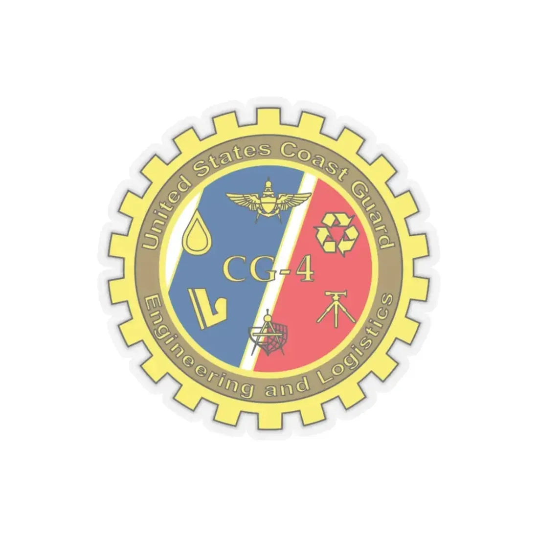 USCG COMDT CG 4 (U.S. Coast Guard) STICKER Vinyl Kiss-Cut Decal 3 Inch Transparent - The Sticker Space