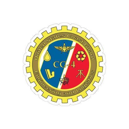 USCG COMDT CG 4 (U.S. Coast Guard) STICKER Vinyl Kiss-Cut Decal 6 Inch White - The Sticker Space