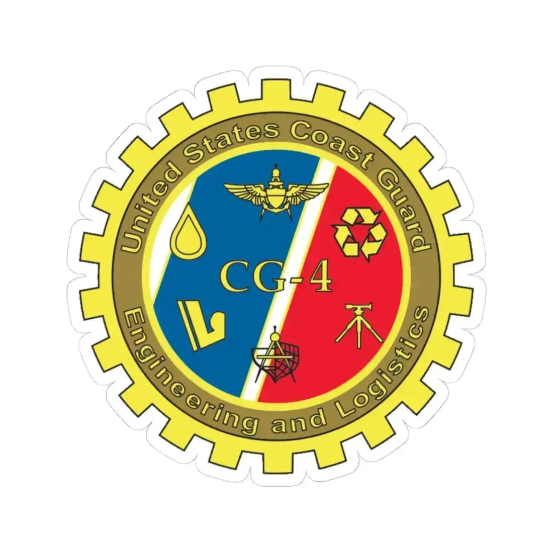 USCG COMDT CG 4 (U.S. Coast Guard) STICKER Vinyl Kiss-Cut Decal 6 Inch White - The Sticker Space