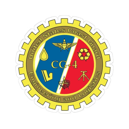 USCG COMDT CG 4 (U.S. Coast Guard) STICKER Vinyl Kiss-Cut Decal 6 Inch White - The Sticker Space