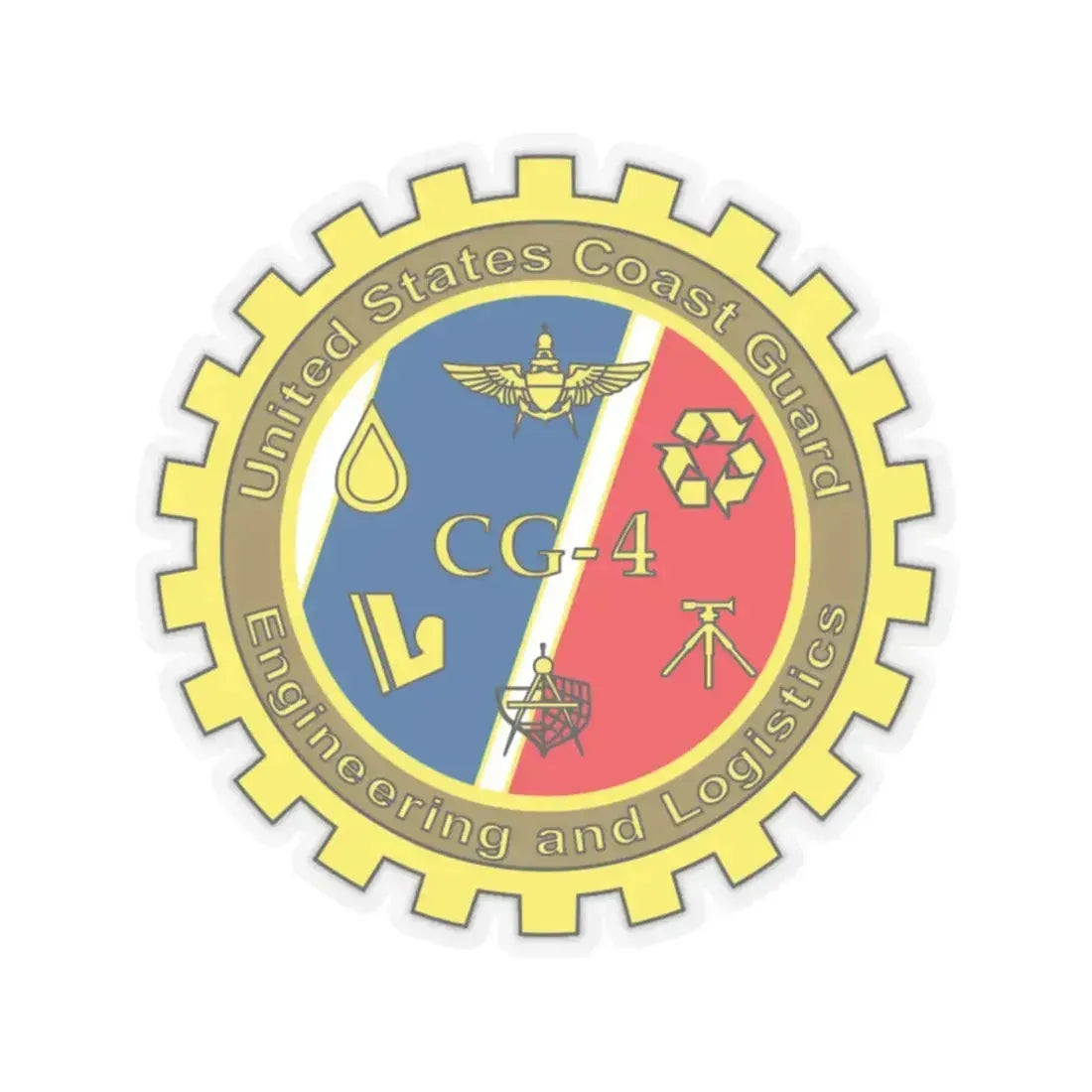 USCG COMDT CG 4 (U.S. Coast Guard) STICKER Vinyl Kiss-Cut Decal - The Sticker Space