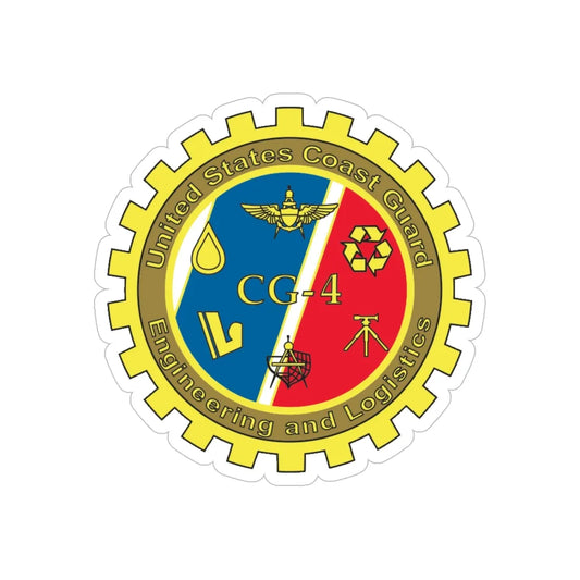 USCG COMDT CG 4 (U.S. Coast Guard) Transparent STICKER Die-Cut Vinyl Decal 6 Inch - The Sticker Space