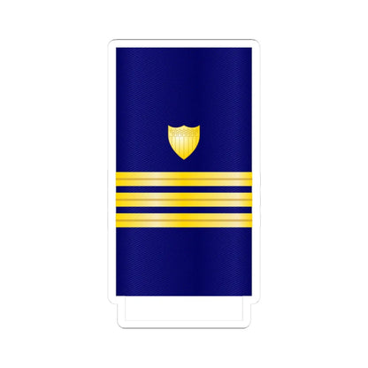 USCG Commander Insignia Sleeve (United States) (Military Rank) STICKER Vinyl Kiss-Cut Decal 3 Inch White - The Sticker Space