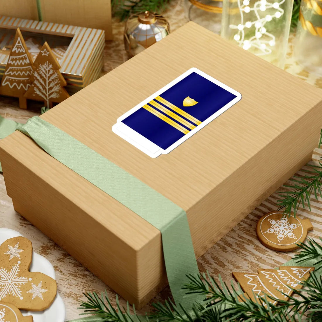 USCG Commander Insignia Sleeve (United States) (Military Rank) STICKER Vinyl Kiss-Cut Decal - The Sticker Space