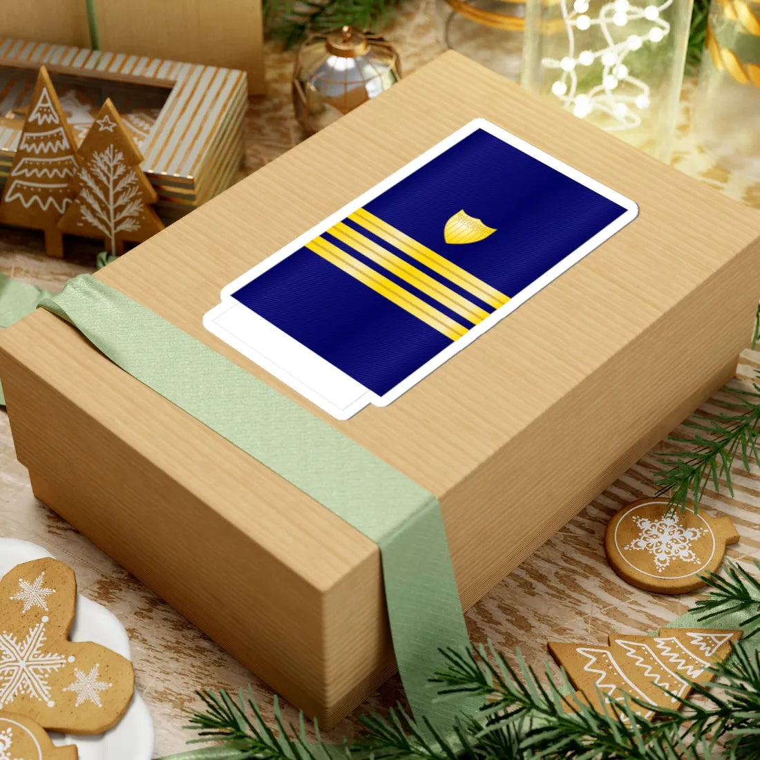 USCG Commander Insignia Sleeve (United States) (Military Rank) STICKER Vinyl Kiss-Cut Decal - The Sticker Space