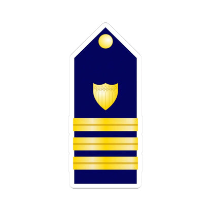 USCG Commander Shoulder Board (United States) (Military Rank) STICKER Vinyl Kiss-Cut Decal 3 Inch White - The Sticker Space