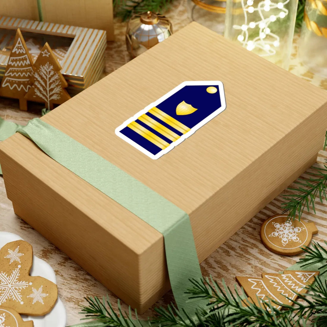 USCG Commander Shoulder Board (United States) (Military Rank) STICKER Vinyl Kiss-Cut Decal - The Sticker Space