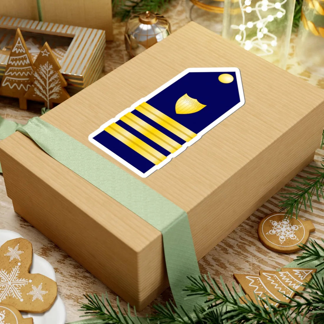 USCG Commander Shoulder Board (United States) (Military Rank) STICKER Vinyl Kiss-Cut Decal - The Sticker Space