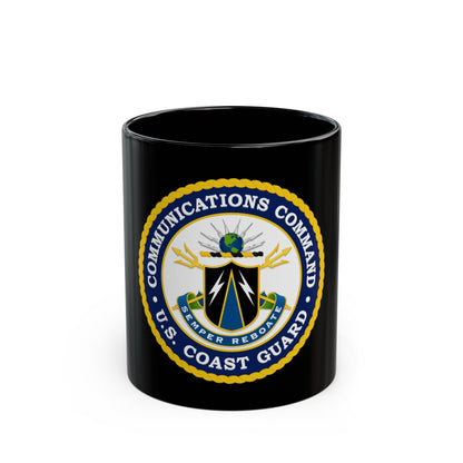 USCG Communications Command (U.S. Coast Guard) Black Coffee Mug-11oz-The Sticker Space