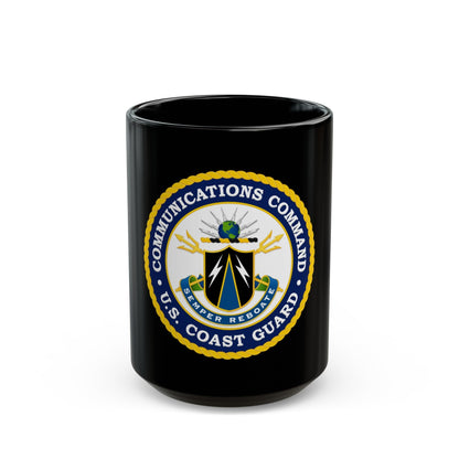 USCG Communications Command (U.S. Coast Guard) Black Coffee Mug-15oz-The Sticker Space