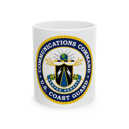 USCG Communications Command (U.S. Coast Guard) White Coffee Mug-11oz-The Sticker Space