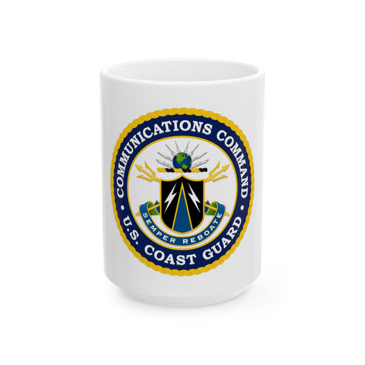 USCG Communications Command (U.S. Coast Guard) White Coffee Mug-15oz-The Sticker Space