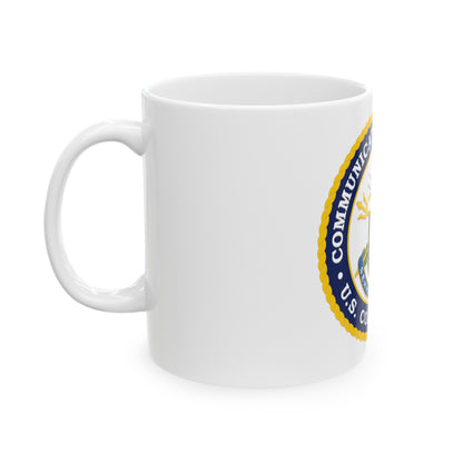 USCG Communications Command (U.S. Coast Guard) White Coffee Mug-The Sticker Space