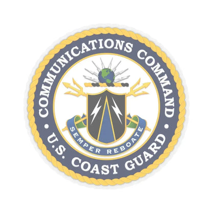USCG Communications Command (U.S. Coast Guard) STICKER Vinyl Kiss-Cut Decal 2 Inch Transparent - The Sticker Space