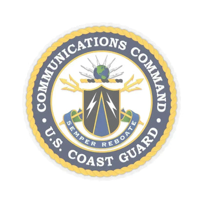 USCG Communications Command (U.S. Coast Guard) STICKER Vinyl Kiss-Cut Decal 2 Inch Transparent - The Sticker Space