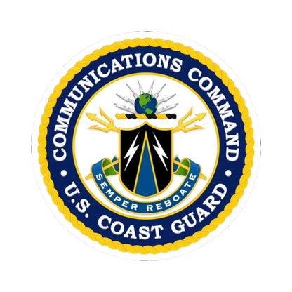 USCG Communications Command (U.S. Coast Guard) STICKER Vinyl Kiss-Cut Decal 2 Inch White - The Sticker Space