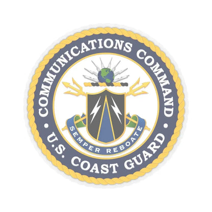USCG Communications Command (U.S. Coast Guard) STICKER Vinyl Kiss-Cut Decal 3 Inch Transparent - The Sticker Space
