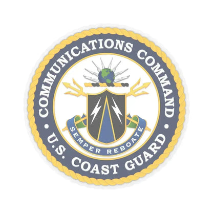 USCG Communications Command (U.S. Coast Guard) STICKER Vinyl Kiss-Cut Decal 3 Inch Transparent - The Sticker Space