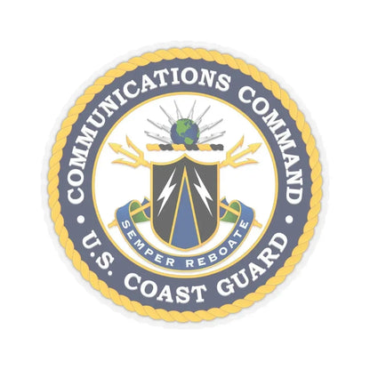 USCG Communications Command (U.S. Coast Guard) STICKER Vinyl Kiss-Cut Decal 4 Inch Transparent - The Sticker Space