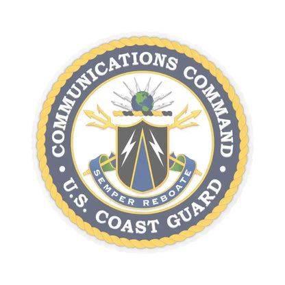 USCG Communications Command (U.S. Coast Guard) STICKER Vinyl Kiss-Cut Decal 6 Inch Transparent - The Sticker Space