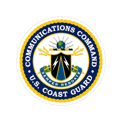 USCG Communications Command (U.S. Coast Guard) Transparent STICKER Die-Cut Vinyl Decal 2 Inch - The Sticker Space
