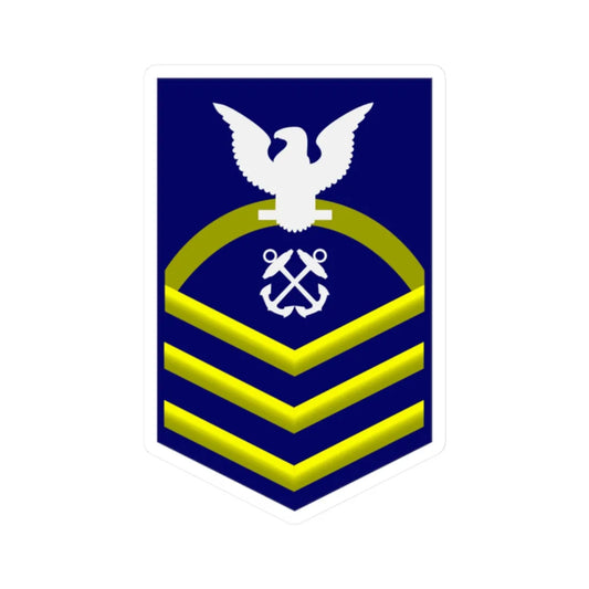 USCG CPO (United States) (Military Rank) STICKER Vinyl Kiss-Cut Decal 2 Inch White - The Sticker Space