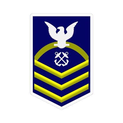 USCG CPO (United States) (Military Rank) STICKER Vinyl Kiss-Cut Decal 4 Inch White - The Sticker Space