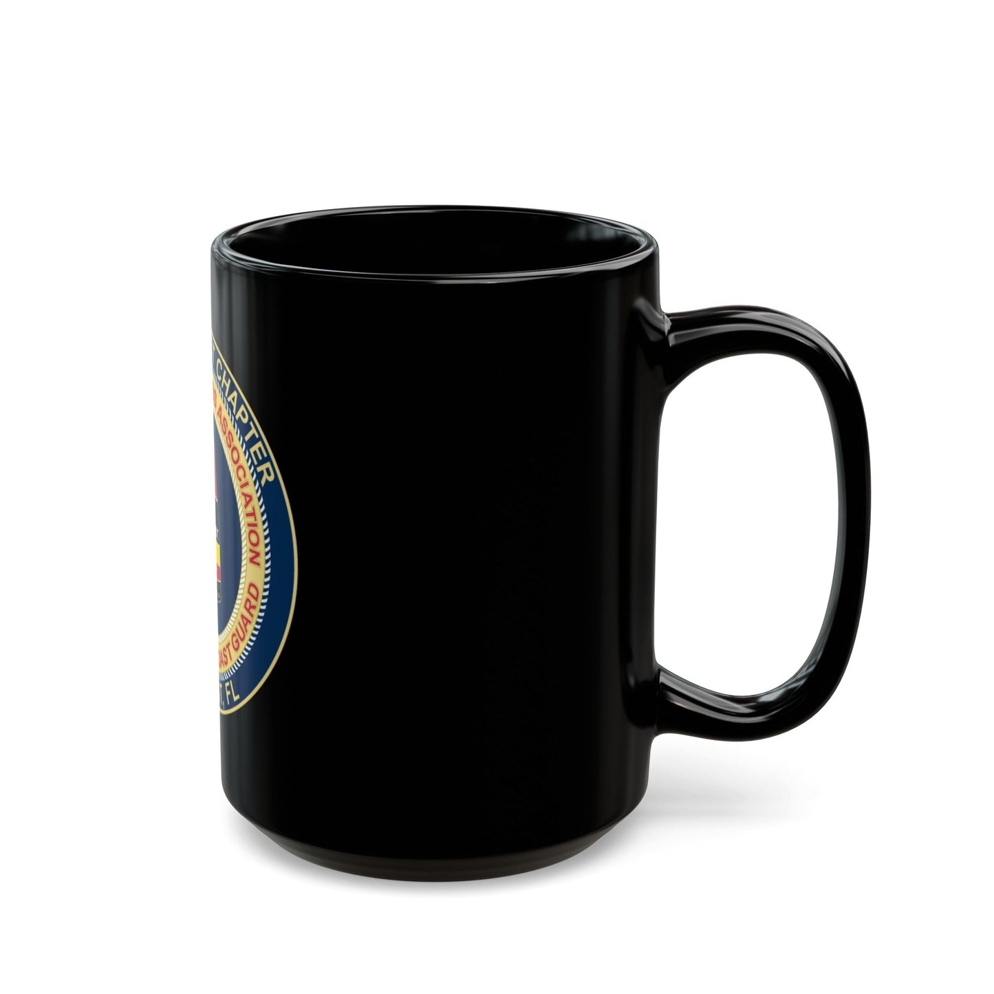 USCG CPOA Key West FL Southernmost Chapter (U.S. Coast Guard) Black Coffee Mug-The Sticker Space